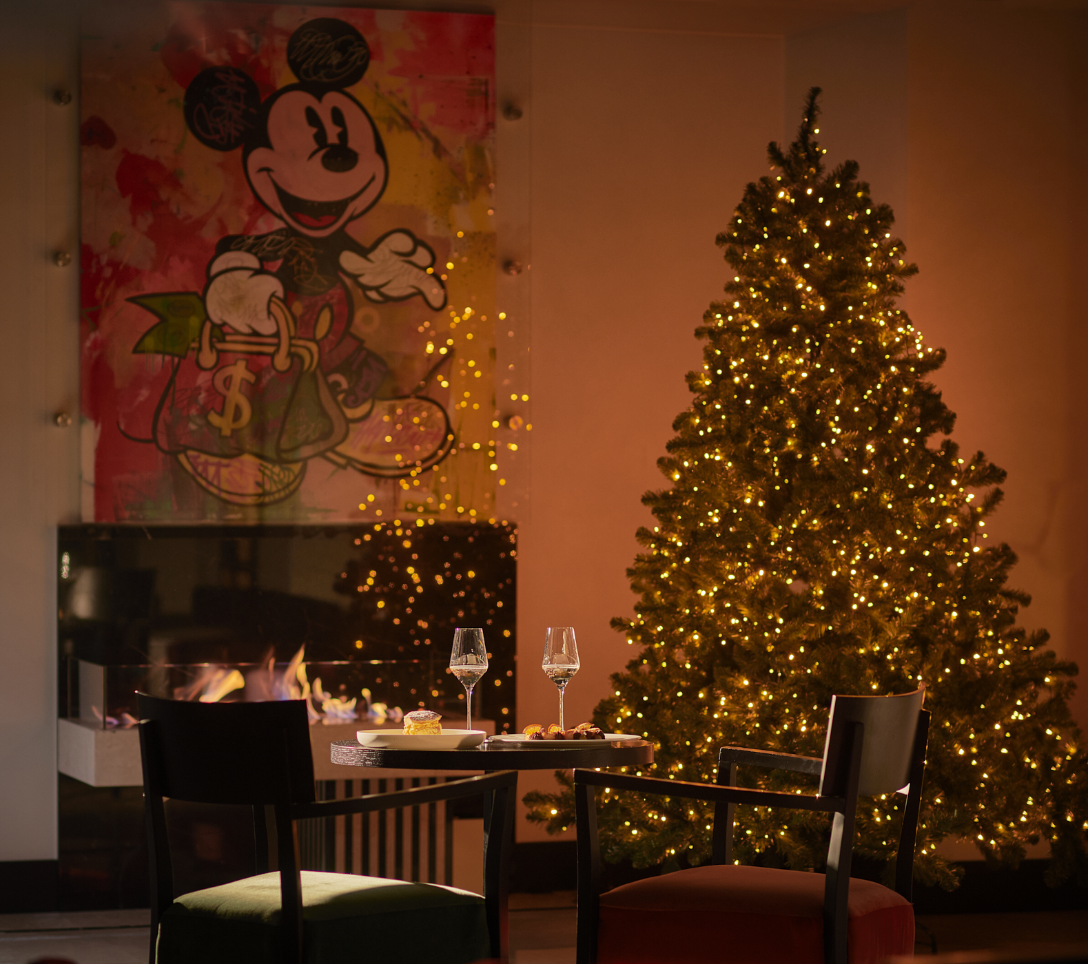 Christmas tree at 47 Boutique Hotel in Rome